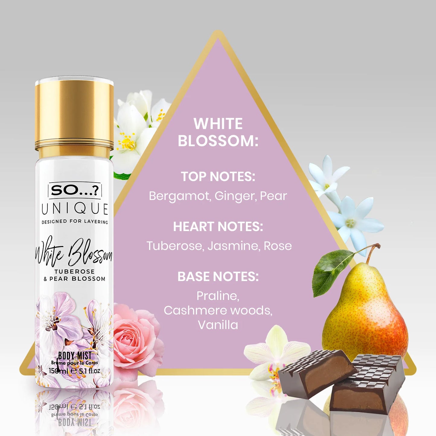BRUME POUR LE CORPS 150ML - SO…? UNIQUE - WHITE BLOSSOM
