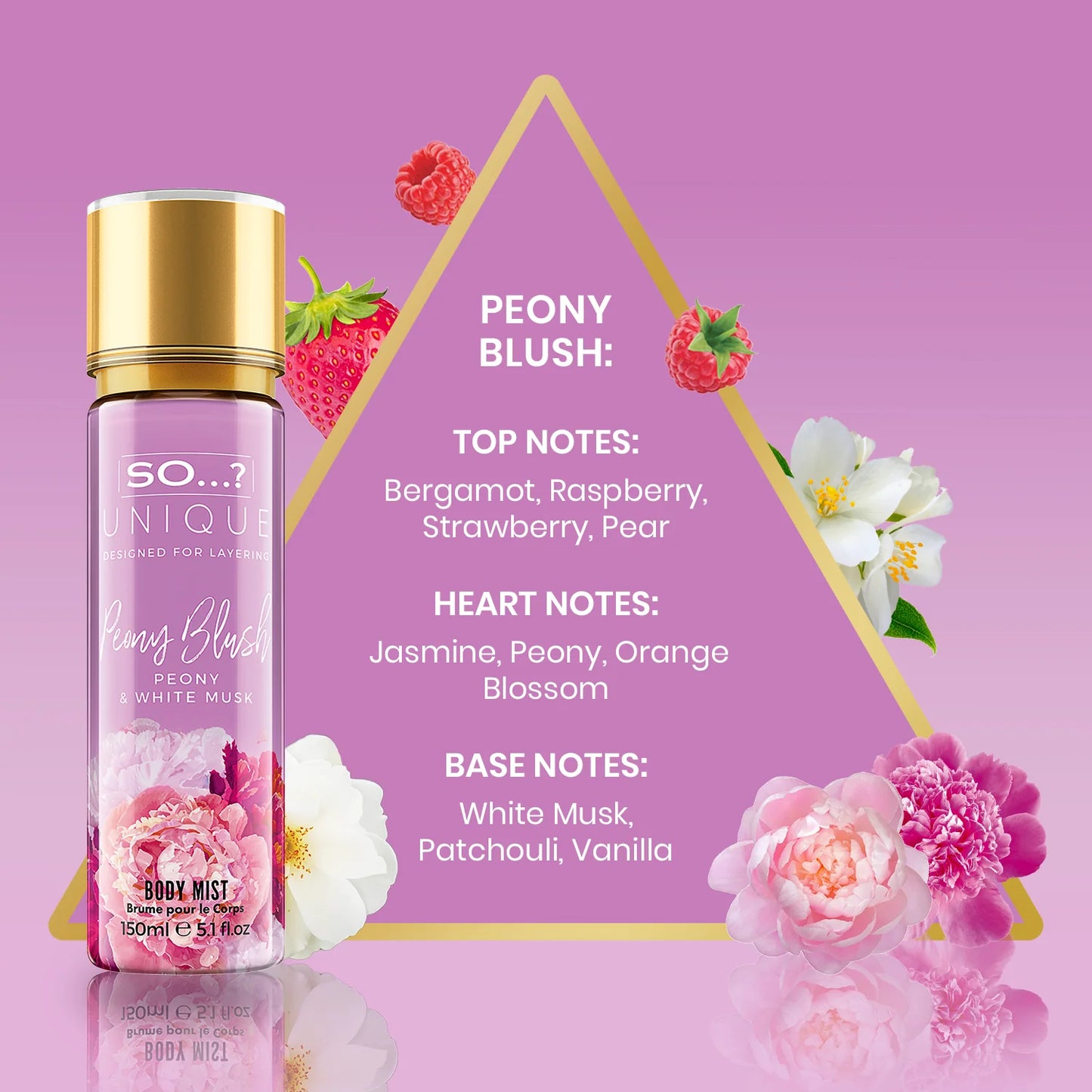 Brume pour le corps 150ml - So…? Unique - PEONY BLUSH