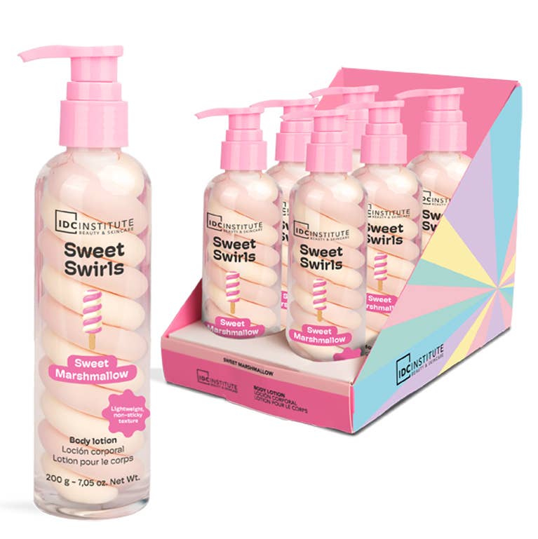IDC INSTITUTE LOTION POUR LE CORPS À LA GUIMAUVE SWEET SWIRLS 200ml