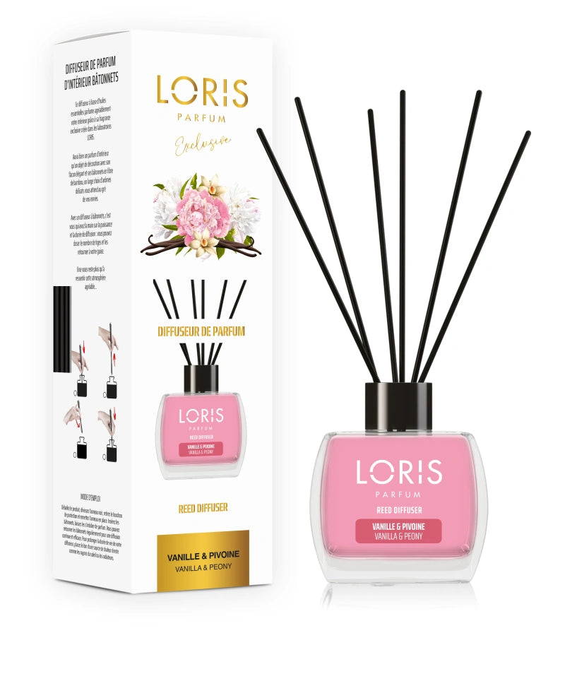 Mikado diffuseur de parfum VANILLE & PIVOINE - Loris parfum - 120ml