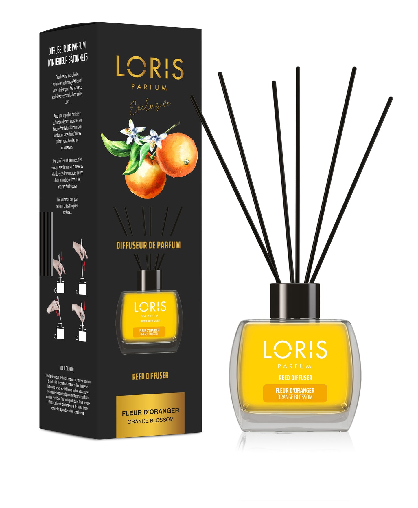 Mikado diffuseur de parfum FLEUR D’ORANGER - Loris Parfum - 120ml