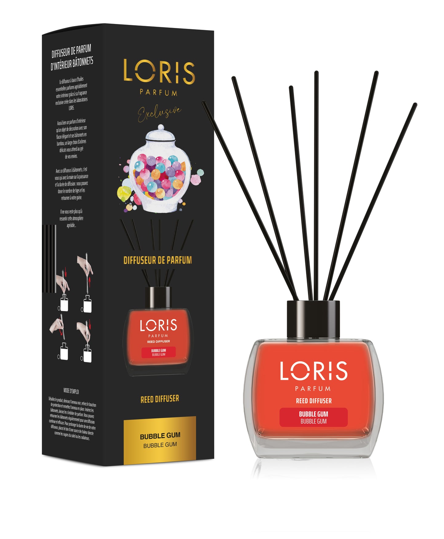 Mikado diffuseur de parfum BUBBLEGUM - Loris Parfum - 120ml