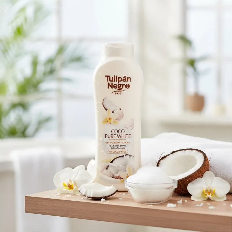 GEL DOUCHE COCO PURE WHITE 650ML - TULIPAN NEGRO