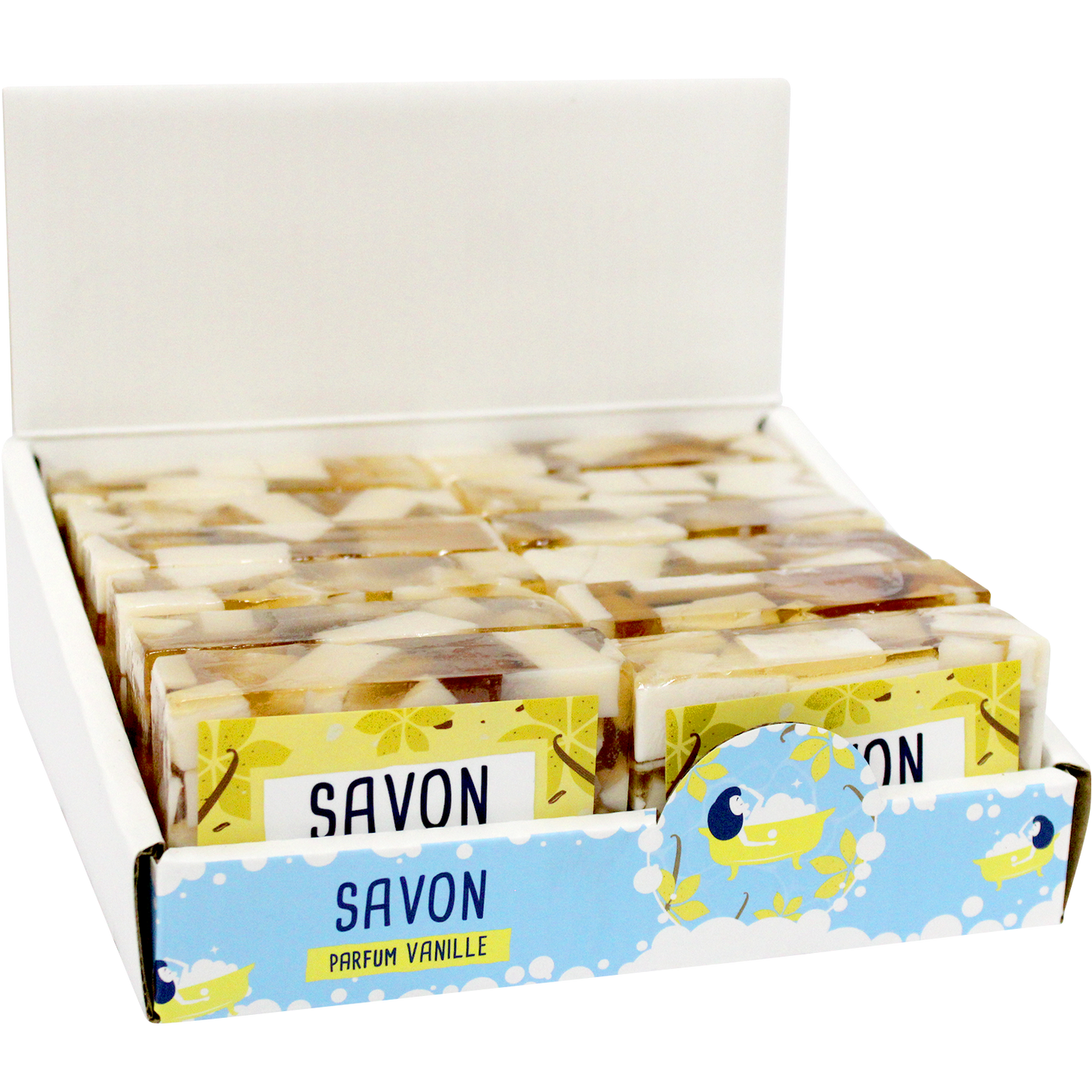 Savon en tranche glycérine végétale 100 gr - Senteur Vanille