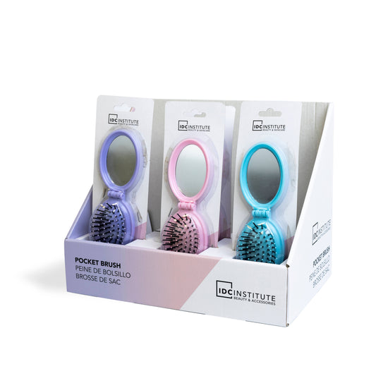 Miroir de poche avec peigne IDC Institute