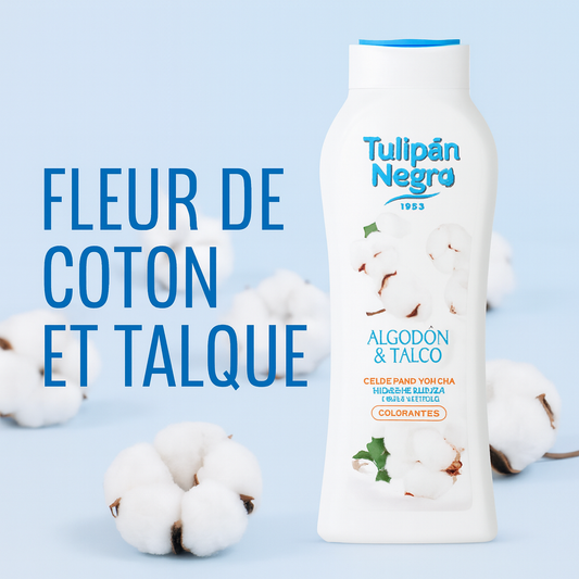 GEL DOUCHE TULIPAN NEGRO COTON ET TALQUE 650ML