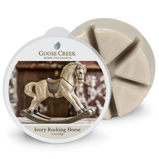 🍂 Fondant parfumé CHEVAL À BASCULE IVOIRE - Goose creek 59gr/ 50-80h