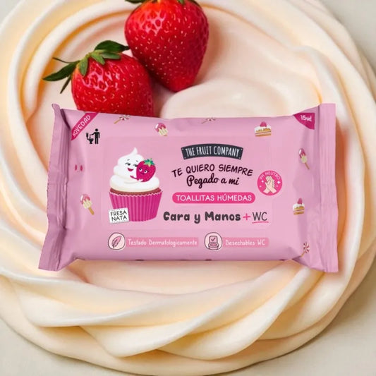 Lingettes multi-usages parfum Fraise & Chantilly - The Fruit Company