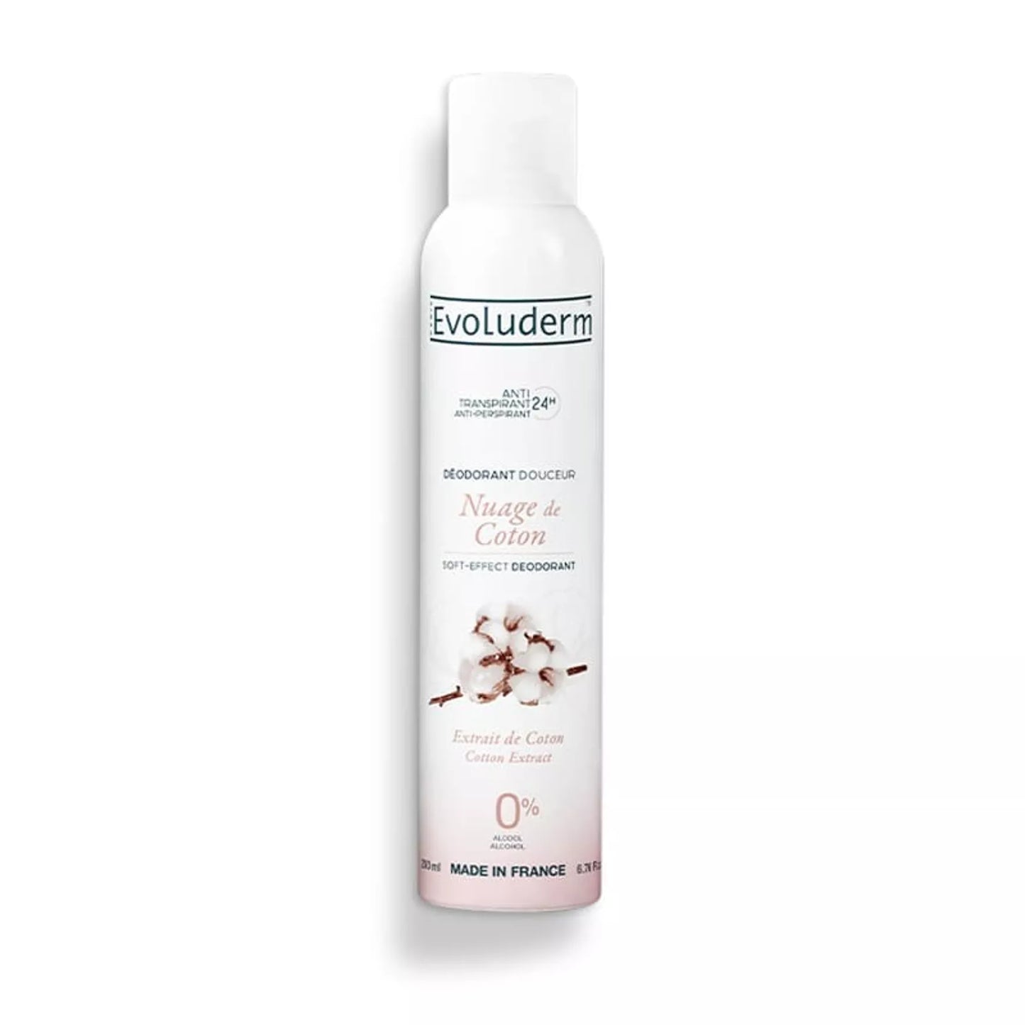 EVOLUDERM - Déodorant Douceur Anti-Transpirant Nuage de Coton