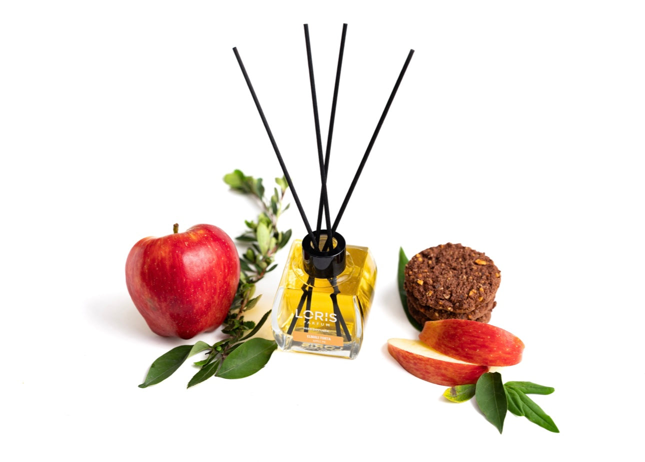 Mikado diffuseur de parfum TARTE POMME CANNELLE - Loris Parfum - 120ml