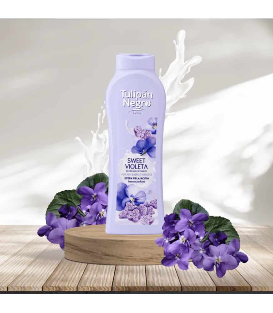 Gel douche à la violette 650ml - Tulipan Negro