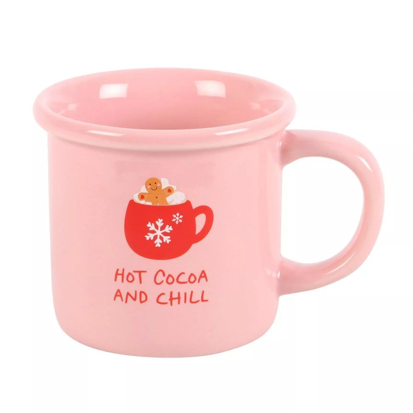 Tasse rose « Hot Cocoa and Chill »