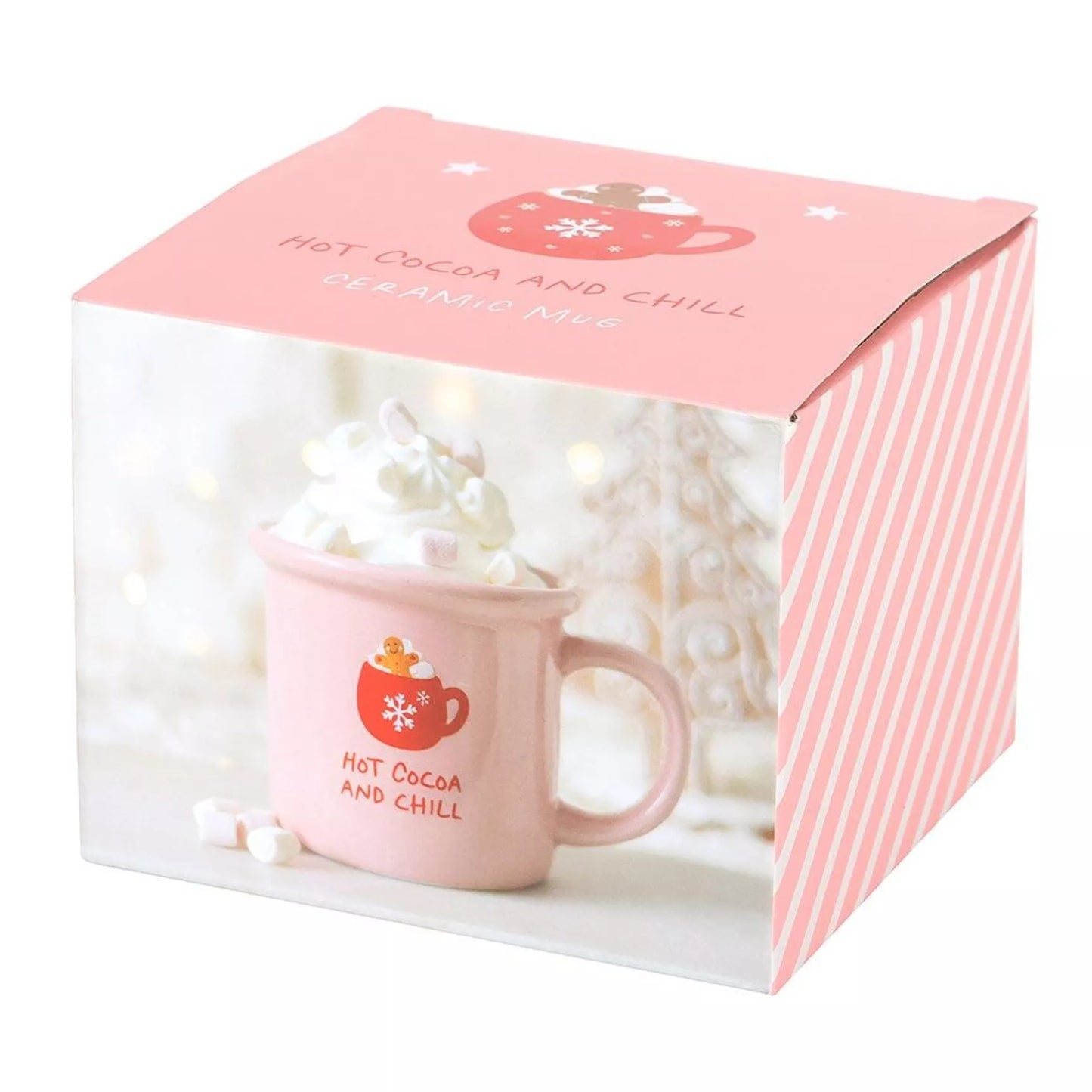 Tasse rose « Hot Cocoa and Chill »