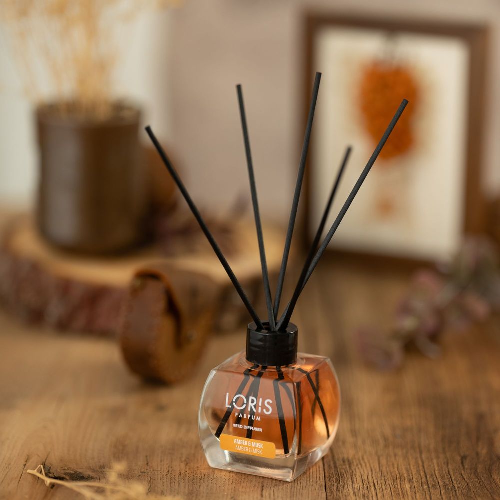 Mikado diffuseur de parfum AMBRE & MUSC - Loris Parfum - 120ml