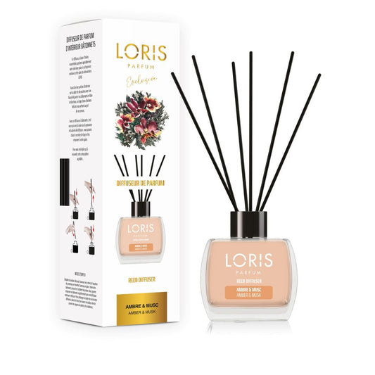 Mikado diffuseur de parfum AMBRE & MUSC - Loris Parfum - 120ml