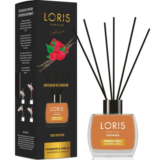 Mikado diffuseur de parfum FRAMBOISE & VANILLE - Loris parfum - 120ml