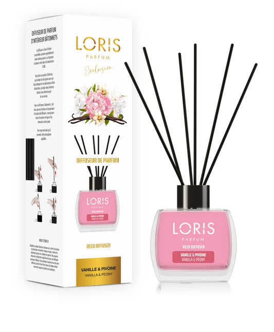 Mikado diffuseur de parfum VANILLE & PIVOINE - Loris parfum - 120ml