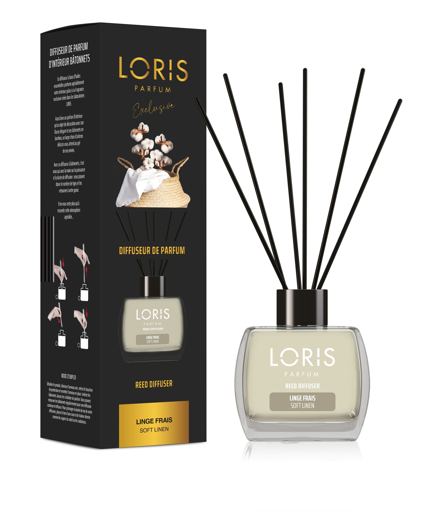 Mikado diffuseur de parfum LINGE PROPRE - Loris Parfum - 120ml