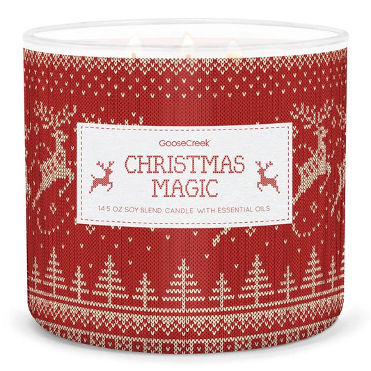 Bougie parfumée Christmas Magic Goose Creek® 3 mèches 411 grammes