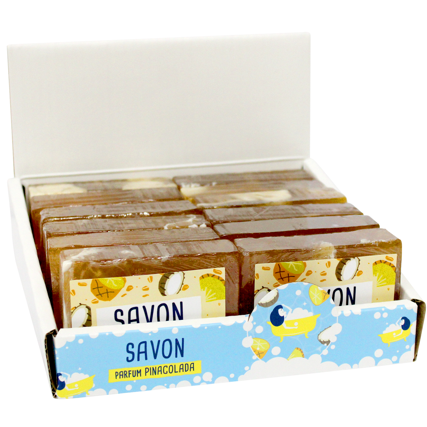 Savon en tranche glyc végé 100 gr - Senteur Pina colada