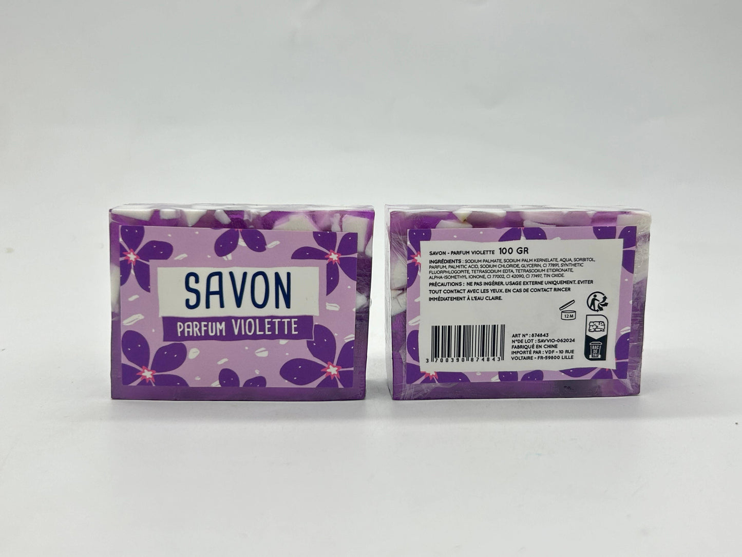 Savon en tranche glyc végé 100 gr - Senteur Violette