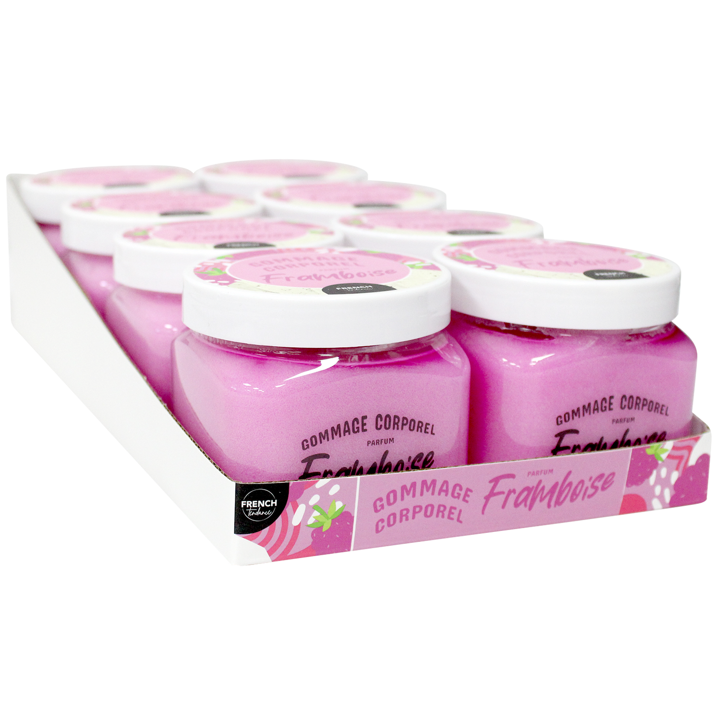 Gommage corps 470 gr  - Senteur Framboise - FRENCH TENDANCE